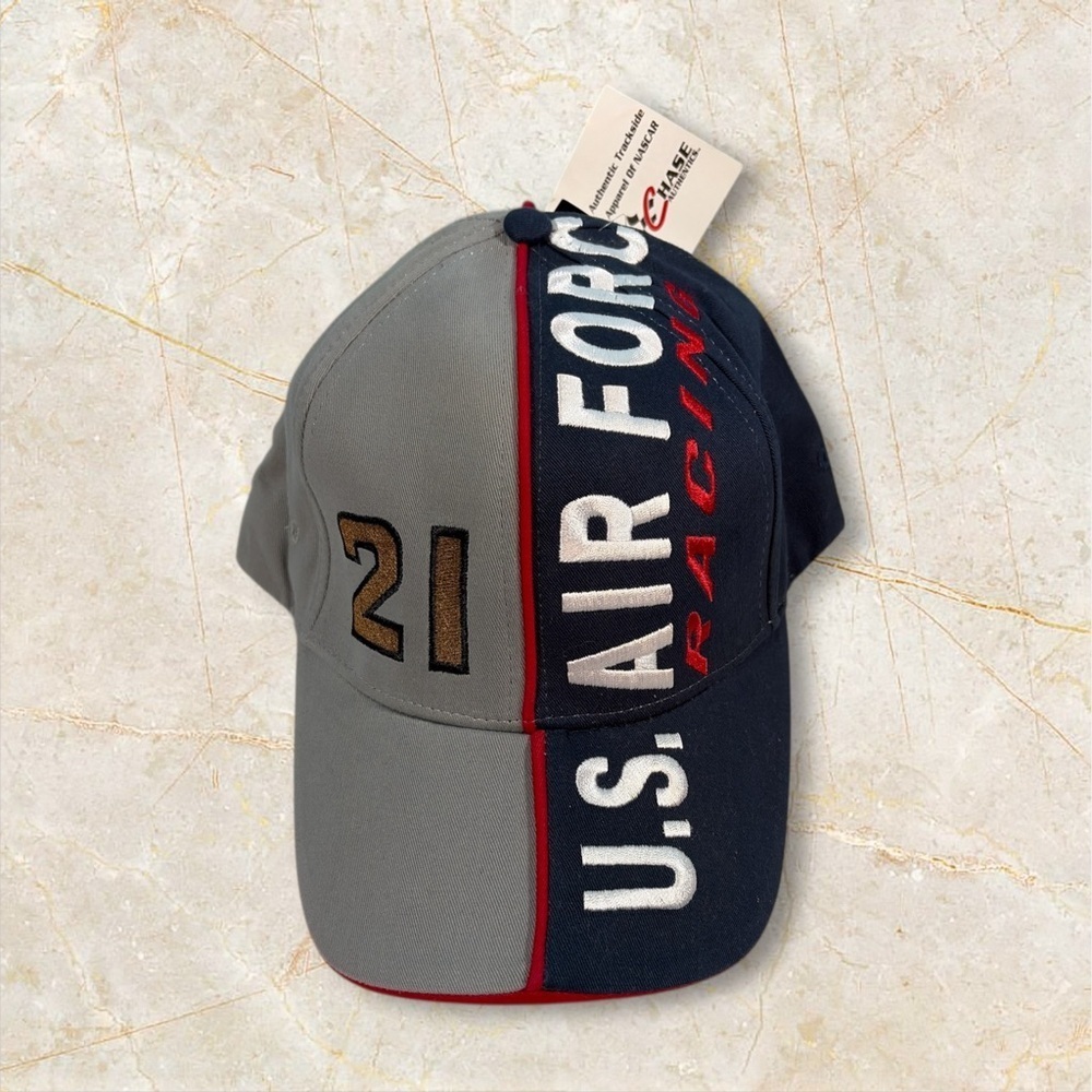 NASCAR Chase Menβs Hat Strapback U.S. Air Force Wood Brothers Racing Cap